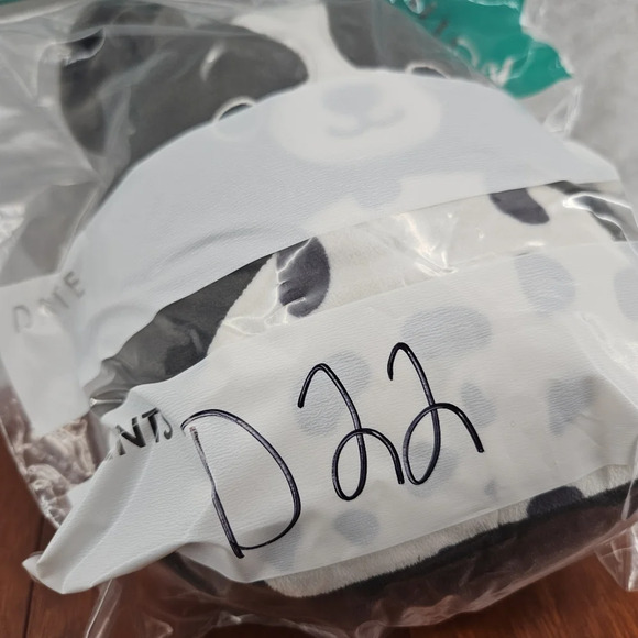 Squishmallow 8" Monty Border Collie Dog Soft Black Spotted Puppy Plush - Picture 6 of 6